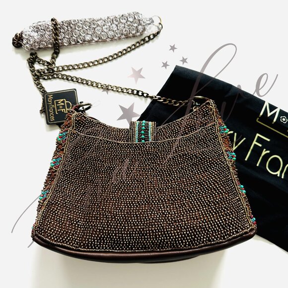 MARY FRANCES Sway With Me Beaded Crossbody / Clutch Bag NWT - Picture 7 of 9